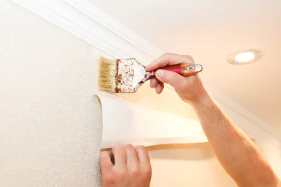 Pose de papier peint à Morthomiers — revêtements muraux et toiles de verre